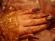 Szines zselé+akril,henna mintával